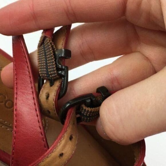 Corso Como platforms size 7 red leather cork funky - Picture 7 of 8